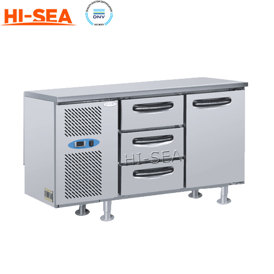 Marine Stainless Steel Worktable Refrigerator